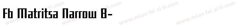 Fb Matritsa Narrow B字体转换